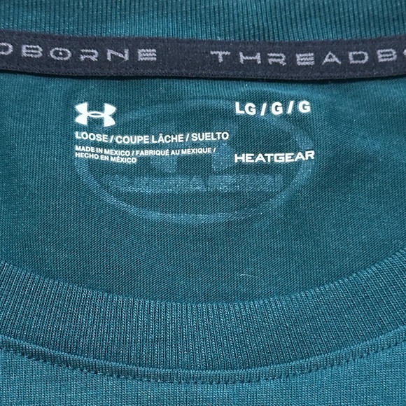 Under Armour Threadborne Athletic Shirt Men's Size L Short Sleeve - Picture 4 of 5